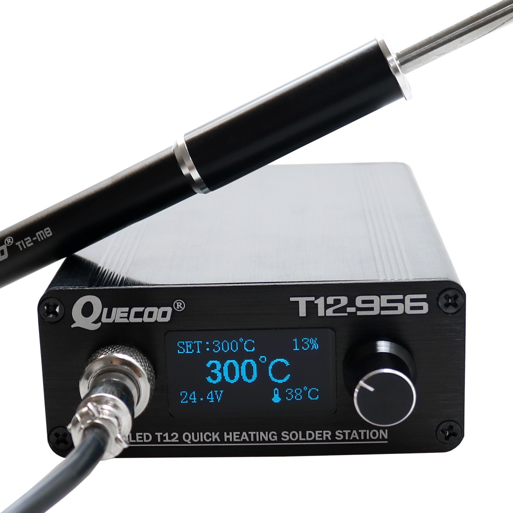 Soldering Station T12 Oled - Цифровая паяльная станция QUECOO T12-956, электронный