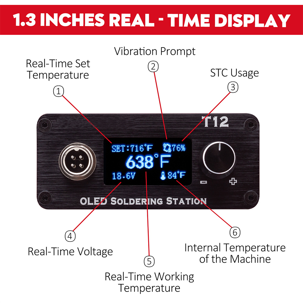 Паяльная станция OLED T12, рег – обзор и цена Soldering Station T12 Oled