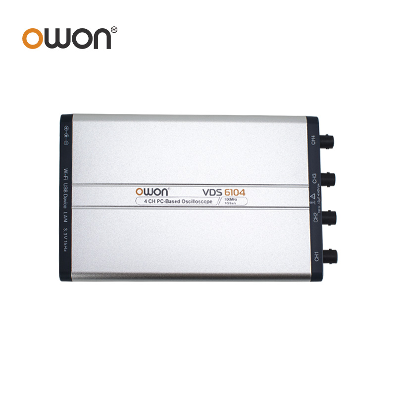 OWON VDS6074 VDS6104 виртуальн – обзор и цена Digital Storage Oscilloscope 100Mhz 4Ch