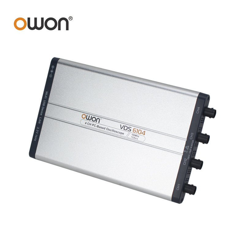 OWON VDS6074 VDS6104 виртуальн – обзор и цена Digital Storage Oscilloscope 100Mhz 4Ch