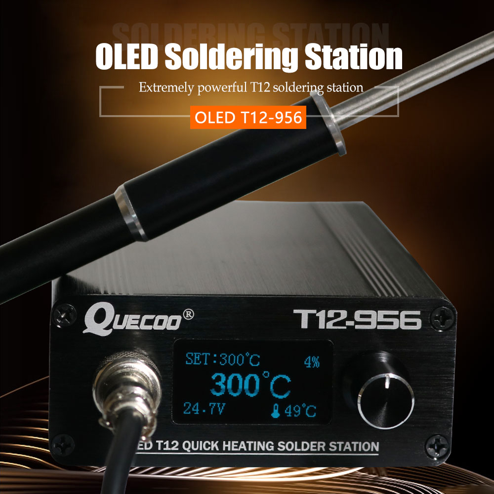 Цифровая паяльная станция QUEC – обзор и цена Soldering Station T12 Oled